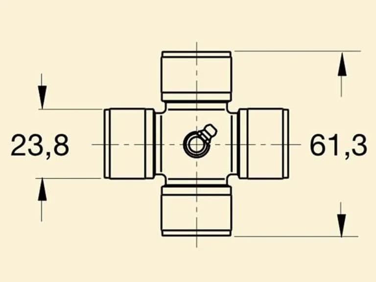 Хрестовина кардана 2с 23,8*61,3
