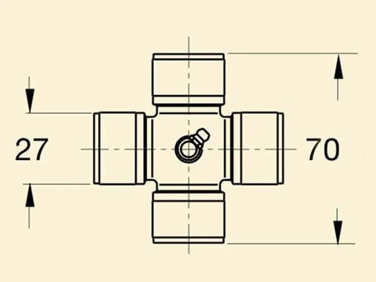 Хрестовина кардана 3с 27x70