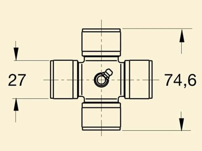 Хрестовина кардана 4с 27*74,6