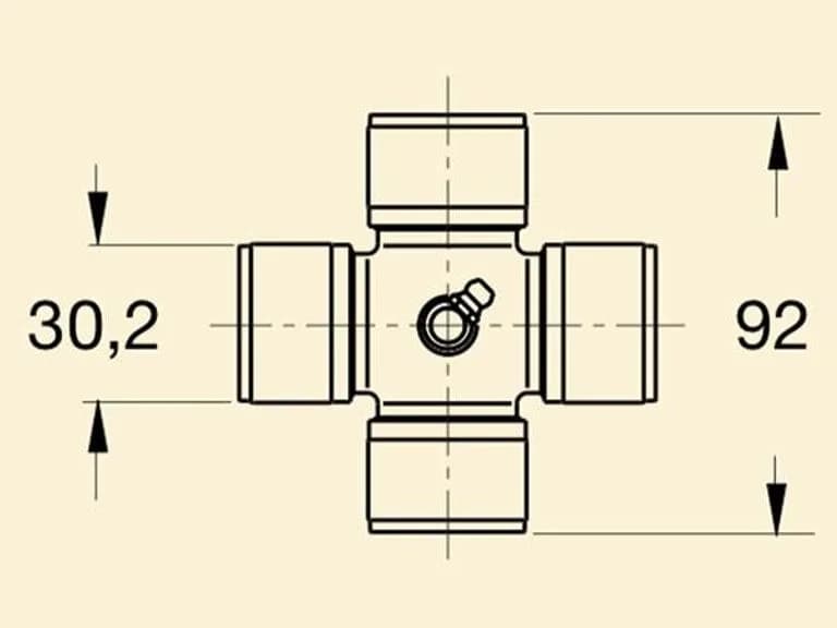 Хрестовина кардана 6с 30,2x92