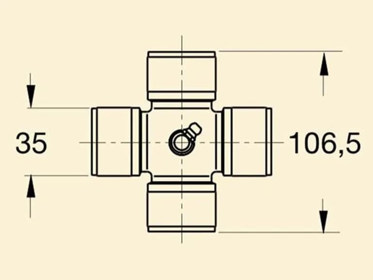 Хрестовина кардана 8с 35*106,5