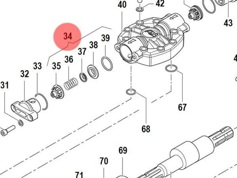 Клапан насоса Comet 1220 0034