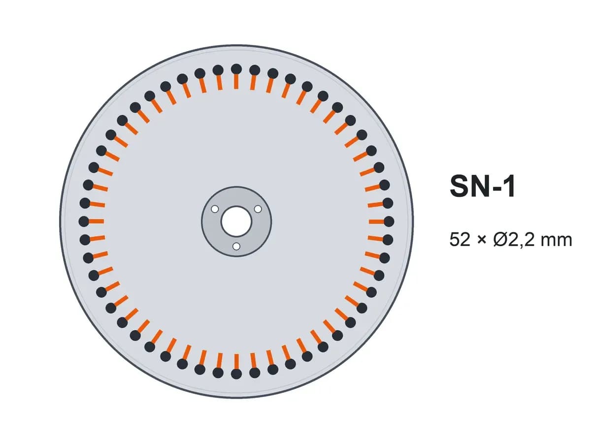 Диск однострічковий SN-1 52x2,2 з шипами