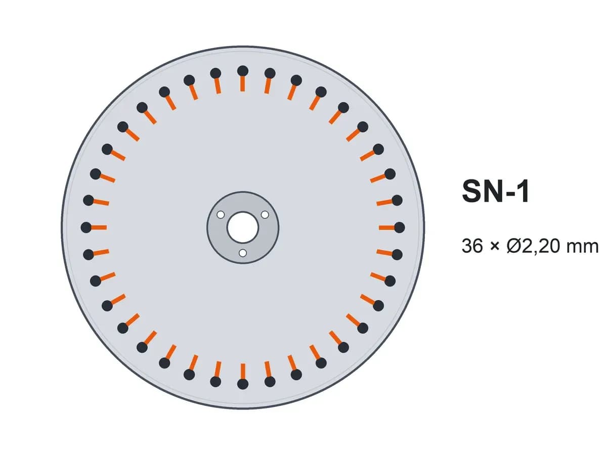 Диск однострічковий SN-1 36x2,20 з шипами