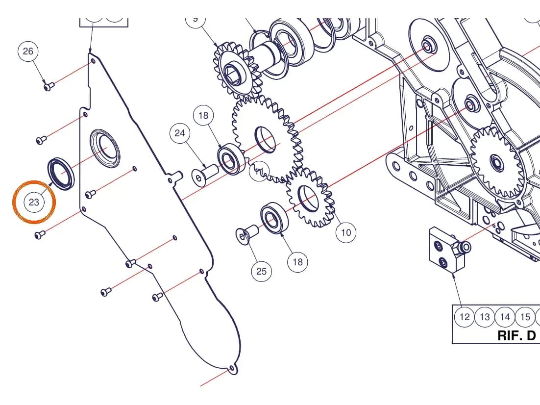 Сальник висівного аппарату 25X35X4