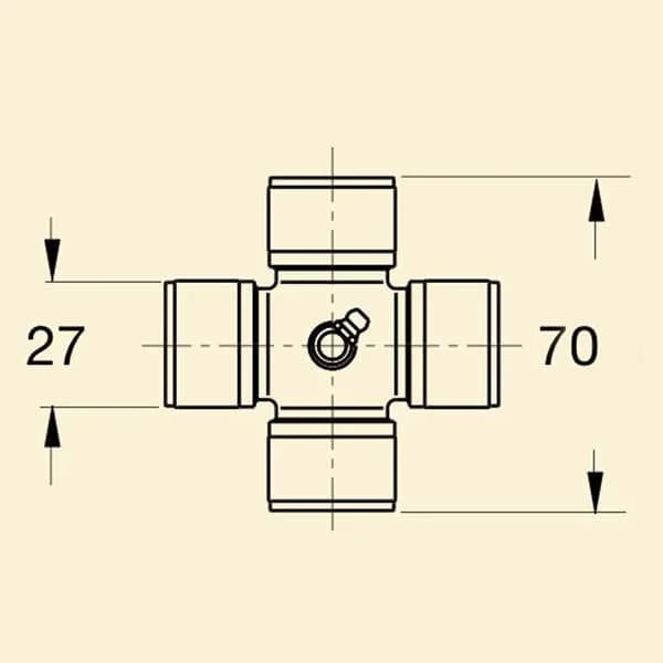 Крестовина кардана 3с 27x70