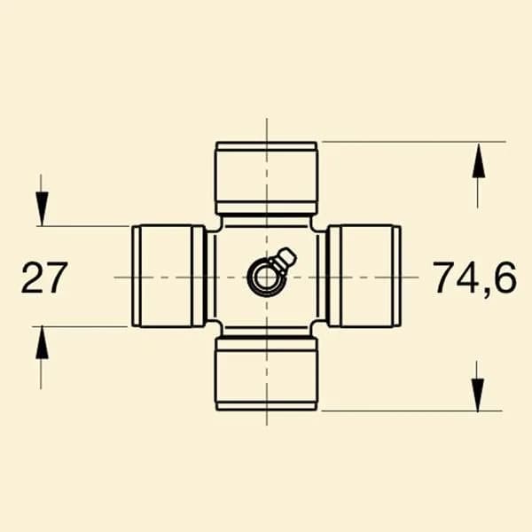 Крестовина кардана 4с 27*74,6