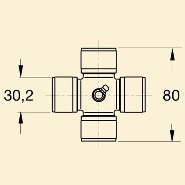 Крестовина кардана 5с 30,2*80