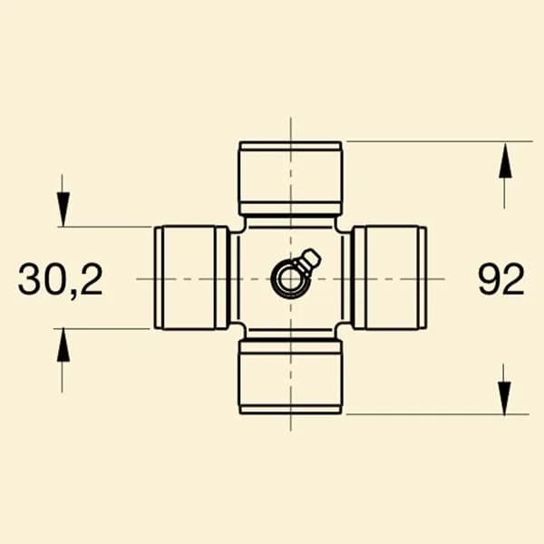 Крестовина кардана 6с 30,2x92