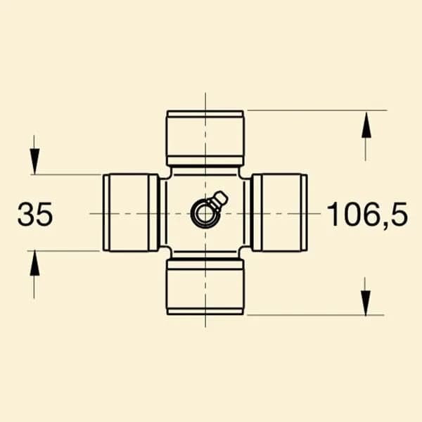 Крестовина кардана 8с 35*106,5