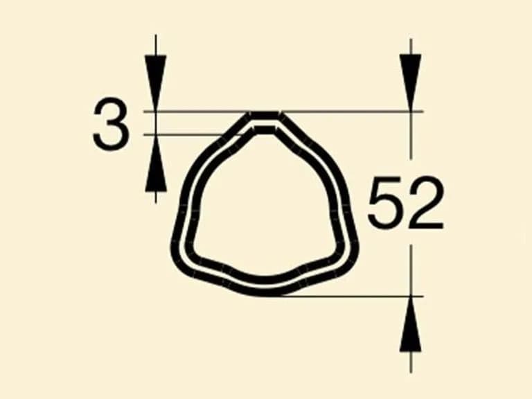 Труба 05 Е52х3 (3,0 пог.м)