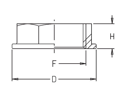 Гайка 3/4" - 37x13 мм
