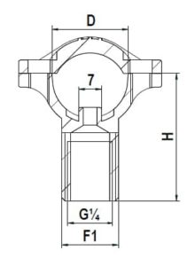 Крепление форсунки на трубу Geoline 20 мм 1/2" M