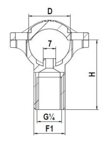 Кріплення форсунки на трубу Geoline 20 мм 1/2" M