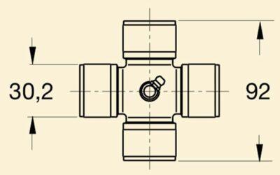 Хрестовина кардана 6с 30,2x92